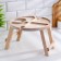 Table - tray with a menage and folding legs d = 30x2 cm, birch