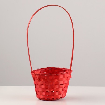 Wicker basket, 13x9x30 cm, red-1