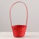 Wicker basket, 13x9x30 cm, red