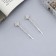 Invisible hair "Vivien" (set 2 pcs) rhombus, 5 cm, silver