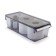 A container for a refrigerator or a closet with a lid, 36x15x10 cm, acrylic, black
