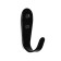 Hook furniture tundra TKO016, one -rod, black, 10 pcs
