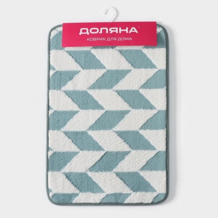 Bath and toilet rug of Dolyan "Rally", 40 × 60 cm, turquoise color-6