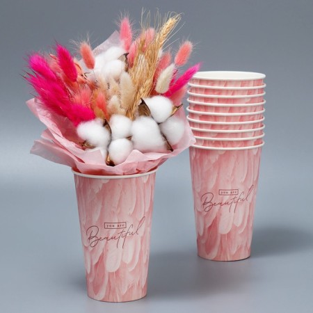 A glass for flowers "feathers", 350 ml-3