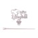 Topper for a cake wooden "Happy birthday", silver color