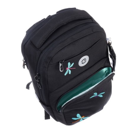 Youth backpack 43 x 27.5 x 16 cm, Grizzly, ergonomic back, laptop compartment, black-12