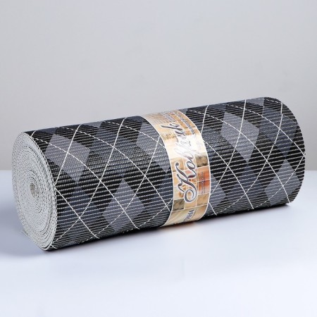 Bathroom rug "rhombus", width 65 cm, roll 15 m, gray-black color-2