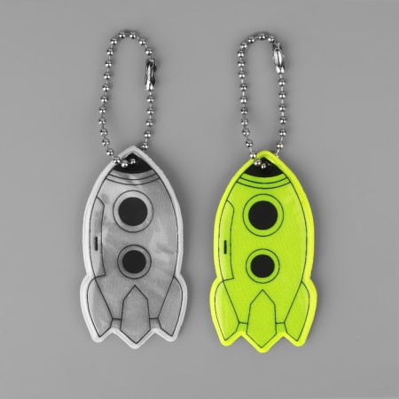 Reflective element "rocket", bilateral, 6 × 3 cm, mix color-1