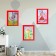 Paspartt frame size 35 × 26 cm, transparent sheet, adhesive tape, red color