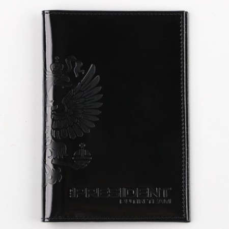 Cover for passport 5131 mr.president, black color, genuine leather-6