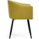 Stool on a metal frame of the jack metal/velor, black/yellow 59x57x83 cm
