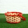 Wicker basket, bamboo, 21x21x10/24 cm, red