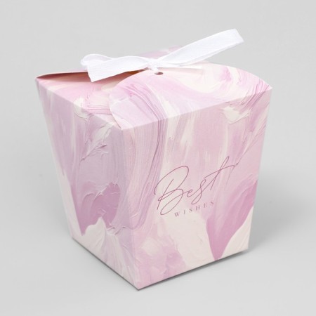 Bonbonniere box, gift packaging, “textures”, 7.5 x 8 x 7.5 cm