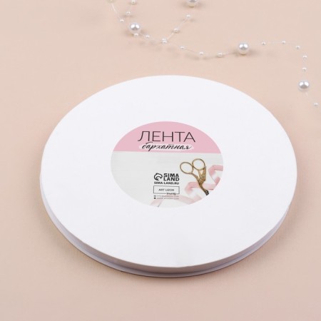 Velvet tape, 6 mm, 18 ± 1 m, white color No. 01-3