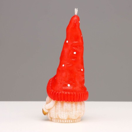 Spend of decorative "Fairytale Dwarf", 5.2x5.8x13.2 cm, red-5