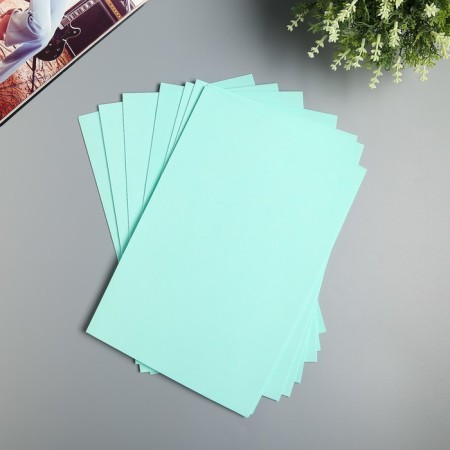 Foamiran 1 mm, 20x30 cm (set of 10 sheets) bk018 mint-2