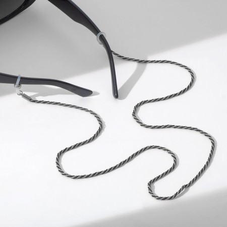 Chain for glasses "Aesthetics" No. 32, black-silver color, 70 cm-2