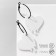 Earrings "heart", white color in black metal, D = 3 cm