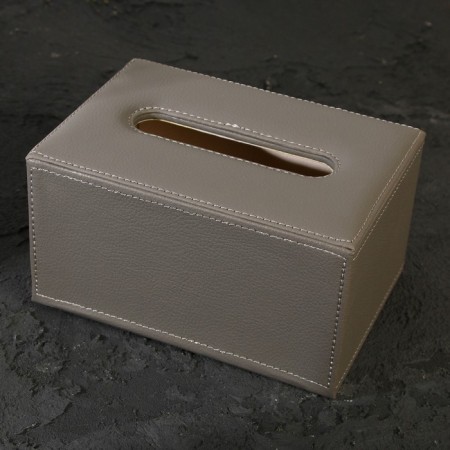 Salvetnitsa made of artificial leather, gray color 10 x 18 x 10 cm-5