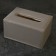Salvetnitsa made of artificial leather, gray color 10 x 18 x 10 cm