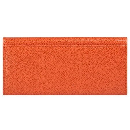 Wallet on the button, Dep. For bills/maps (6)/coins, coral color 18x9x2.5cm-3