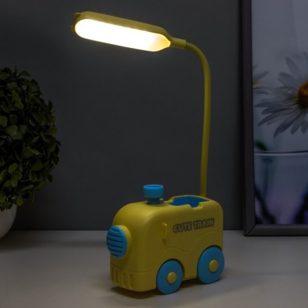 Table lamp "steam locomotive" LED 1.5W USB AKB yellow-blue 11.5x34 cm Risalux-2