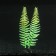 Silicone Aquarium plant, glowing in the dark, 8 x 23 cm, green