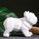 Figure "Bulldog polygonal" white, 14x19cm
