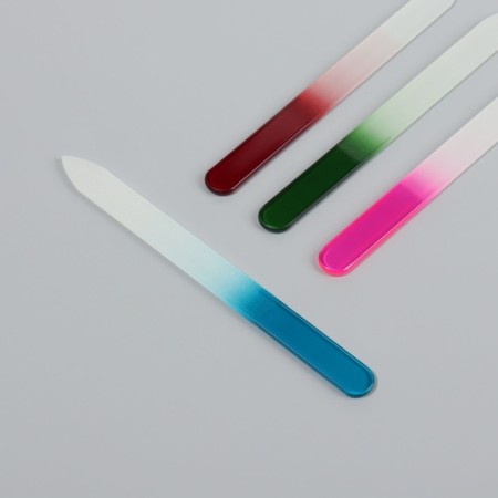 Glass glass for nails "Color gradient", 14 cm, in a case, color mix-1