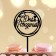 Topper "Happy Birthday", circle, black color