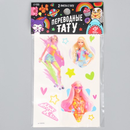 Set for creativity "Doll", translated tattoos, 2 sheets-1