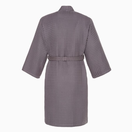 Wafel dressing gown men's elongated Ethel "BOHO" size 54-56, color is light gray, 100% cotton, 290 g/m2-14