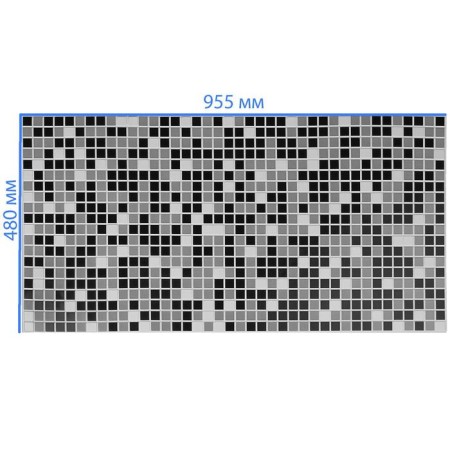 PVC mosaic panel black 960x480 mm-1