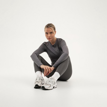 Rashgard women with a long sleeve, basic, size S (44), gray color-3