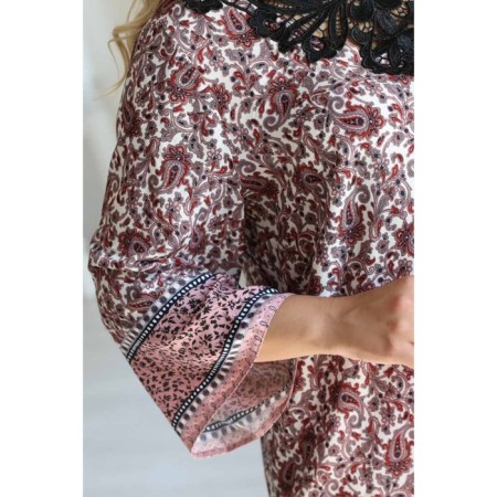 Female blouse, size 52, red color-7
