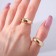 The ring "minimal" double, the color of gold, dimensionless