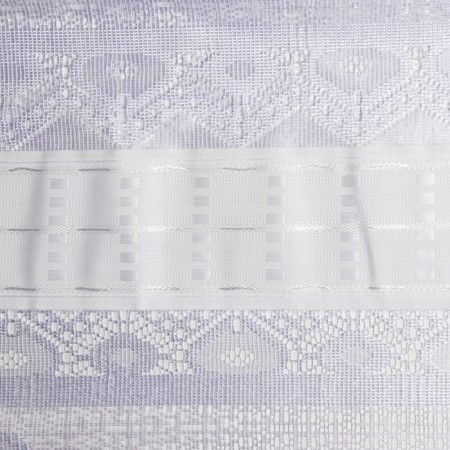 Tulle to the kitchen with a curtain tape, 170x250 cm, white color, 100% polyester-2
