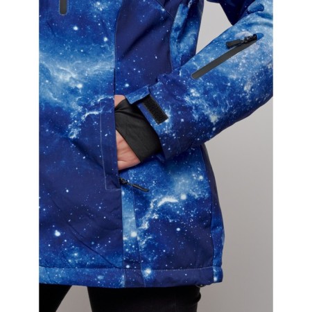 Ski jacket female, size 58, dark blue color-5