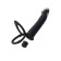 Black & Red toyfa double penetration nozzle, 19 cm, silicone, black color