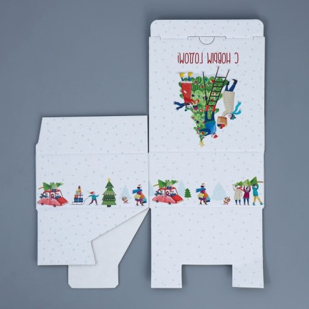 Folding box "City", 15 x 15 x 7 cm, new year-7