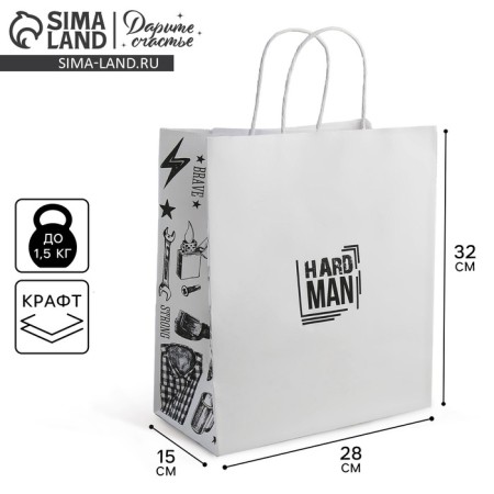 Package gift craft, packaging, Hard man, 28 x 32 x 15 cm