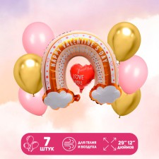 Set of balls “Gate of Love”, foil, latex 7 pcs.