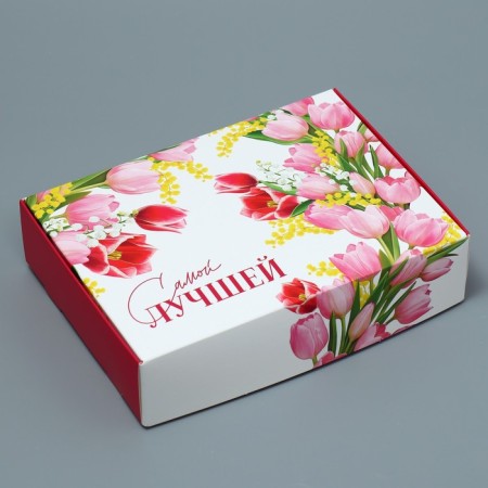 Gift folding box, packaging, “the best”, 21 x 15 x 5 cm-1