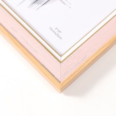 Photo frame plastic 15x20 cm "Antik" pink with a white stripe 1.5x18.8x23.8 cm-2