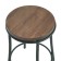 Stool "Ultra" with a ring, black/rosewood