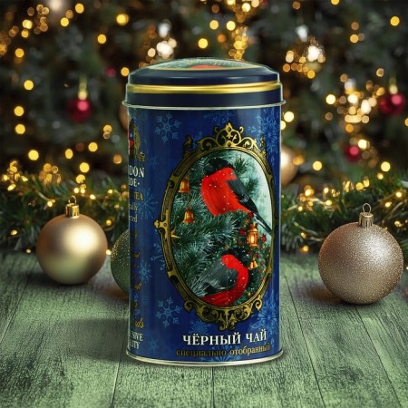 Black tea "London Pride. New Year's collection", with the taste of raspberry mohito, 100 g-1
