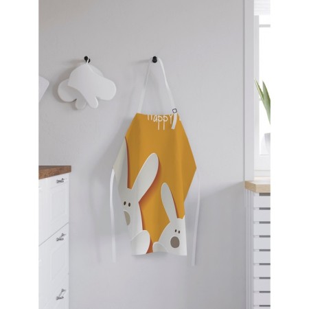 Apron kitchen with a photo print "Easter hares of Naiv", adjustable, size OS-1