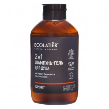 Шампунь и гель для душа мужской Ecolatier Men Sport, 2 в 1, 400 мл