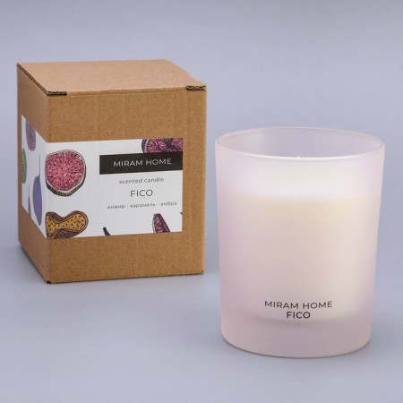 Aromatic candle in the glass "FICO", caramel and figs, 200 g-2
