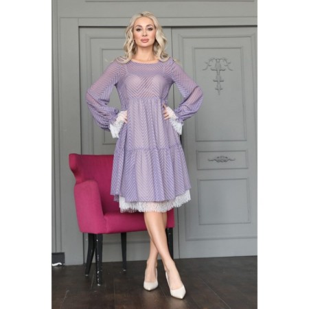 Women's dress, size 46, gray color-7